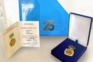 Генеральный директор ОАО «Гродно Азот» Игорь Ляшенко отмечен «За заслугі ў будаўніцтве» 