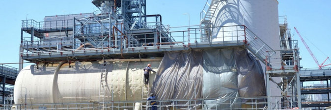 На установке производства серы комплекса H-oil идёт наращивание темпов строительства