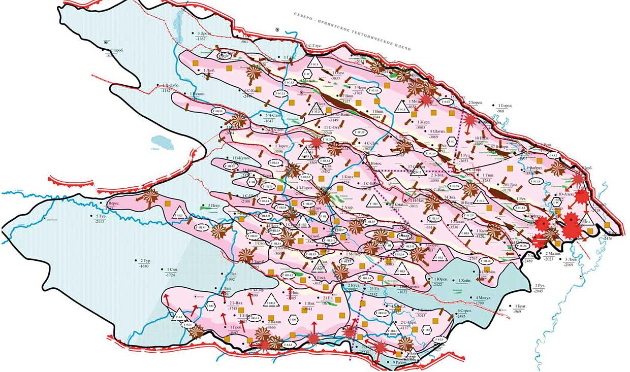 Карта запасов нефти Беларуси