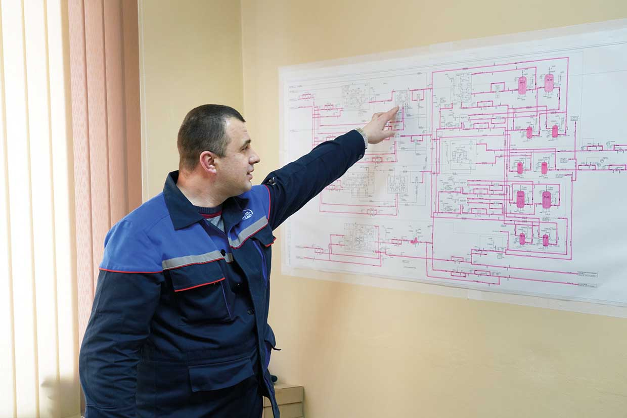 Олег Шкурко:  «Красным отмечено  оборудование готовое  к эксплуатации»